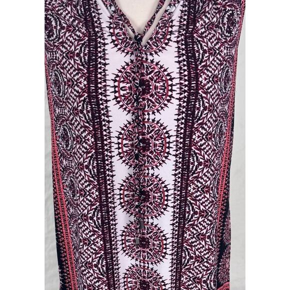 London Times Womens Size 4 Sleeveless Pattern Shift Polyester Dress - Picture 2 of 9